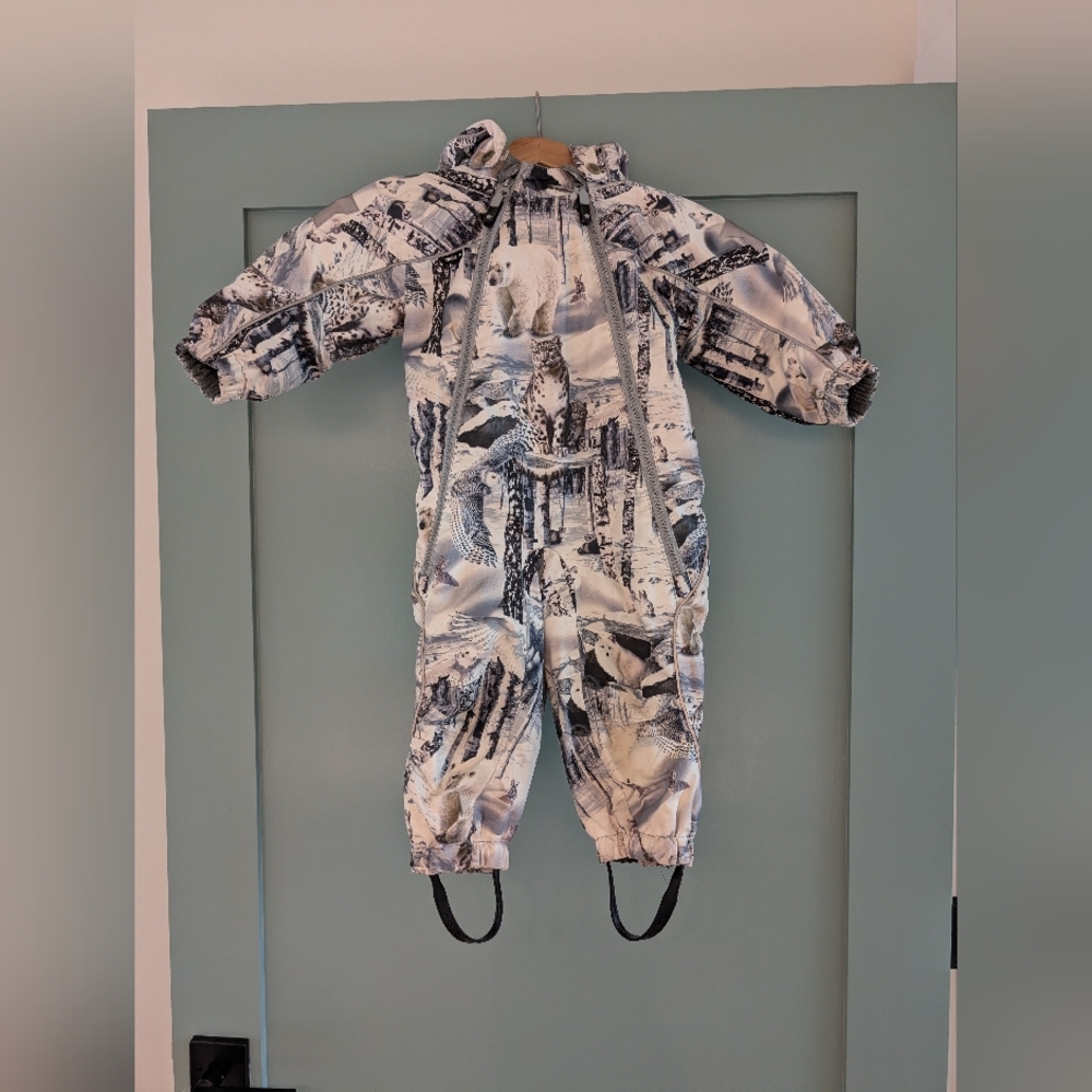 Molo Snowsuit with Beautiful Snow Scene 80cm